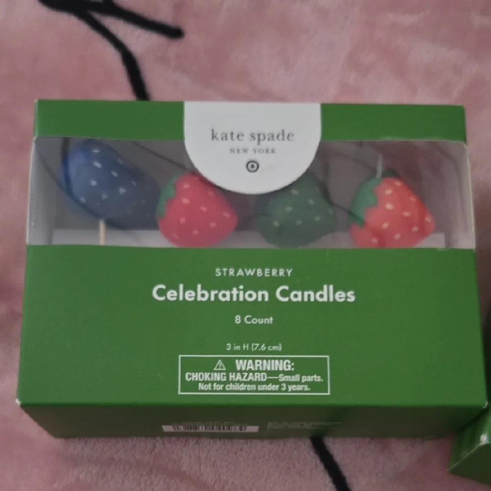 Kate Spade Strawberry and Heart Candles - Multicolor